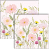 Guardanapo para Decoupage Ambiente 33x33cm com 2 Unidades - Pastel Flores Rosa