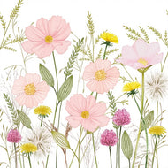 Guardanapo para Decoupage Ambiente 33x33cm com 2 Unidades - Flores Brancas
