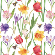 Guardanapo para Decoupage Ambiente 33x33cm com 20 Unidades - Flores na Primavera