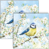 Guardanapo para Decoupage Ambiente 33x33cm com 2 Unidades - Flores & Pássaros