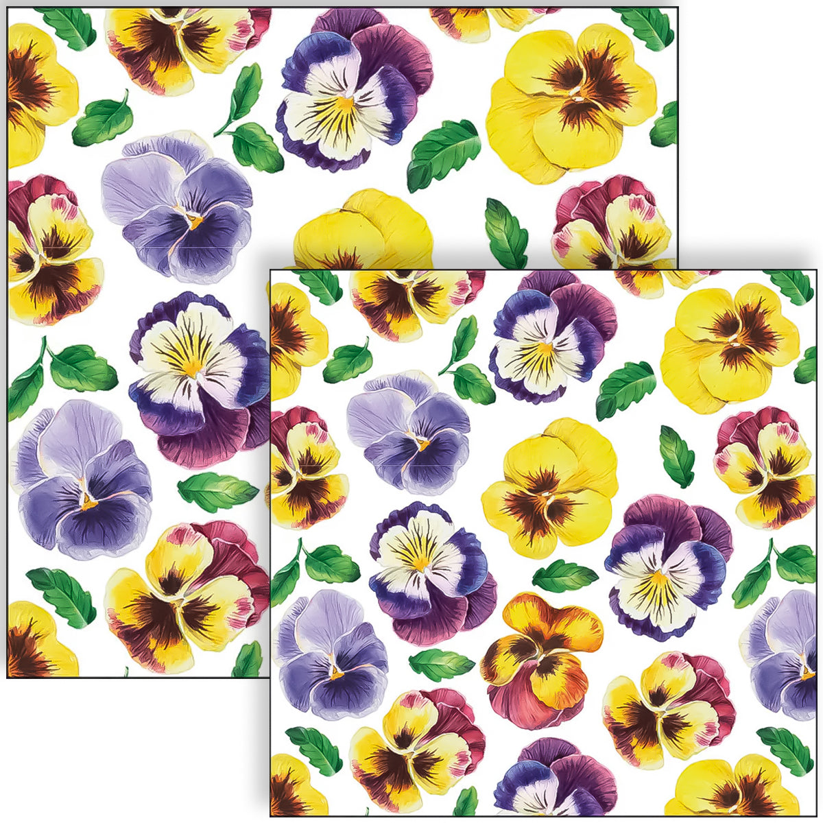 Guardanapo para Decoupage Ambiente 33x33cm com 2 Unidades - Flores Amores-perfeitos