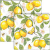 Guardanapo para Decoupage Ambiente 33x33cm com 2 Unidades - Limões Frescos Brancos