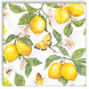 Guardanapo para Decoupage Ambiente 33x33cm com 2 Unidades - Limões Frescos Brancos