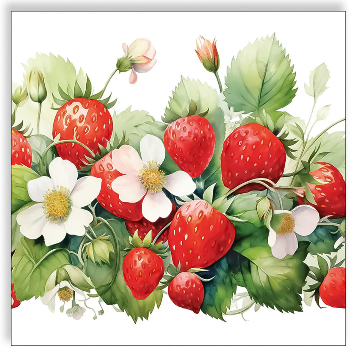 Guardanapo para Decoupage Ambiente 33x33cm com 2 Unidades - Morangos Suculentos