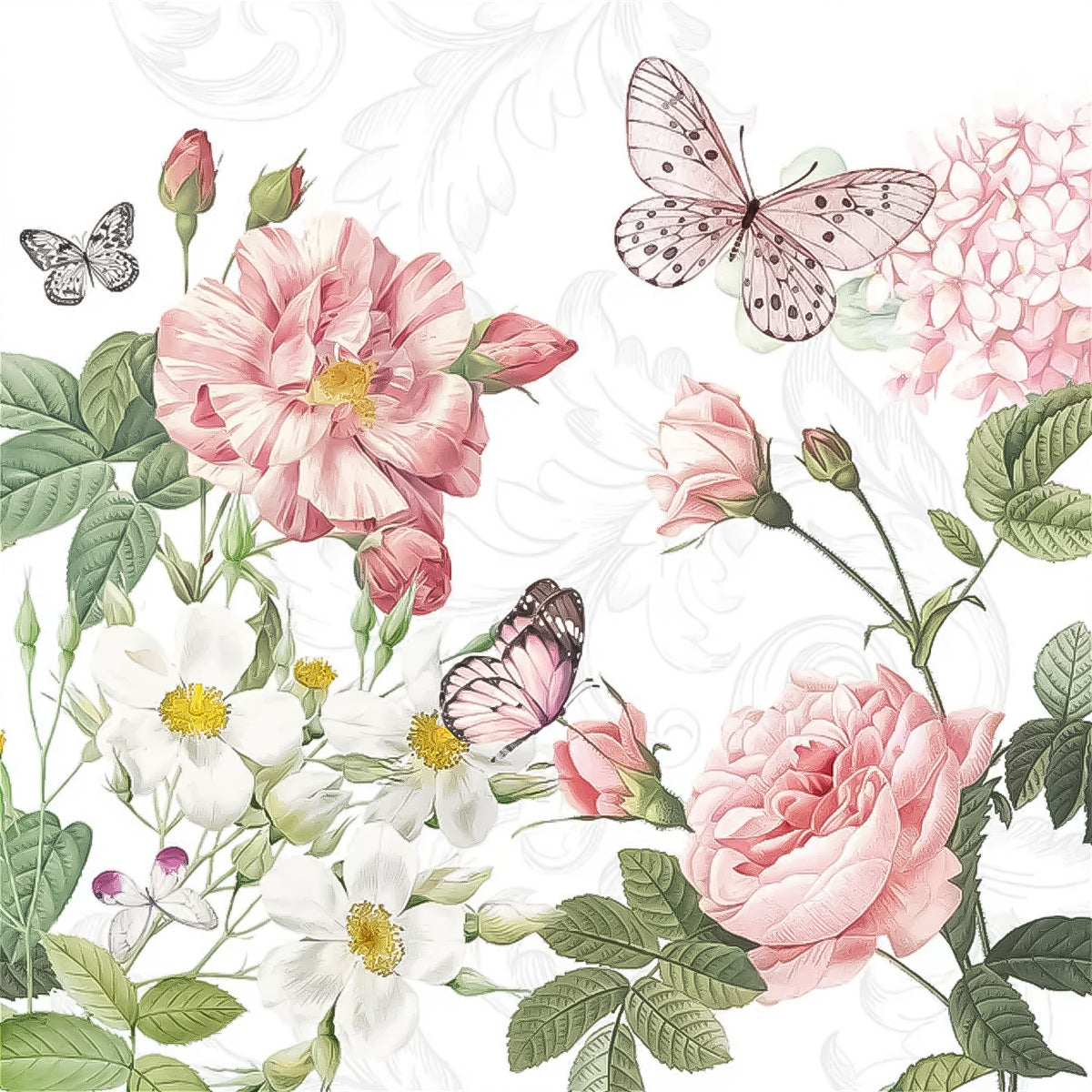 Guardanapo para Decoupage Ambiente 33x33cm com 20 Unidades - Amélia Branco