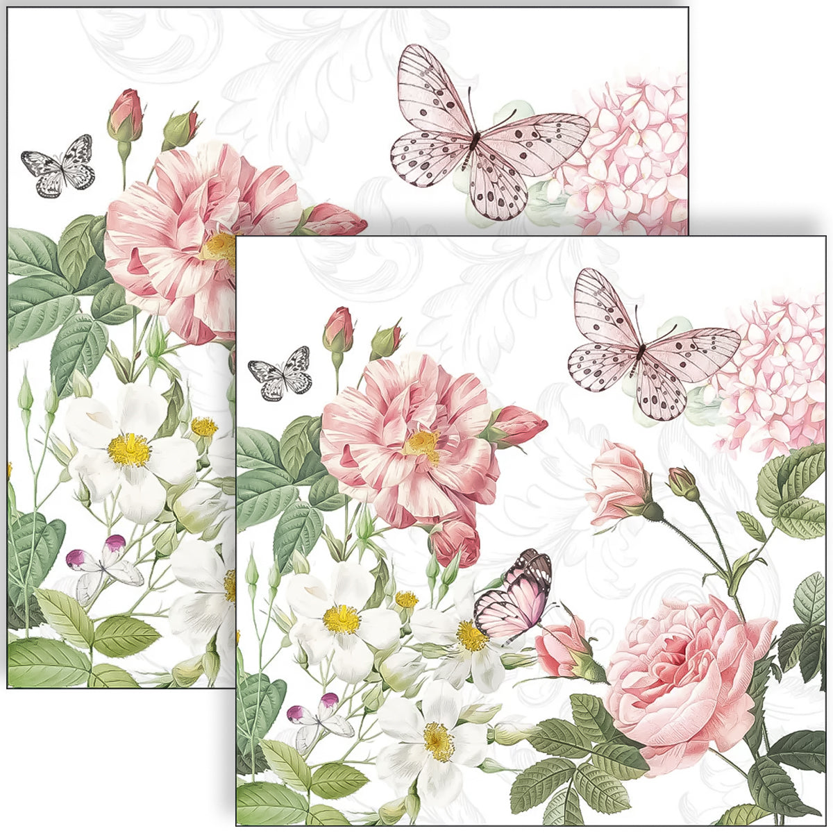 Guardanapo para Decoupage Ambiente 33x33cm com 2 Unidades - Amélia Branco