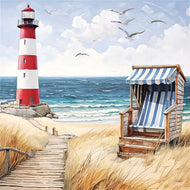 Guardanapo para Decoupage Ambiente 33x33cm com 20 Unidades - Vista da Praia