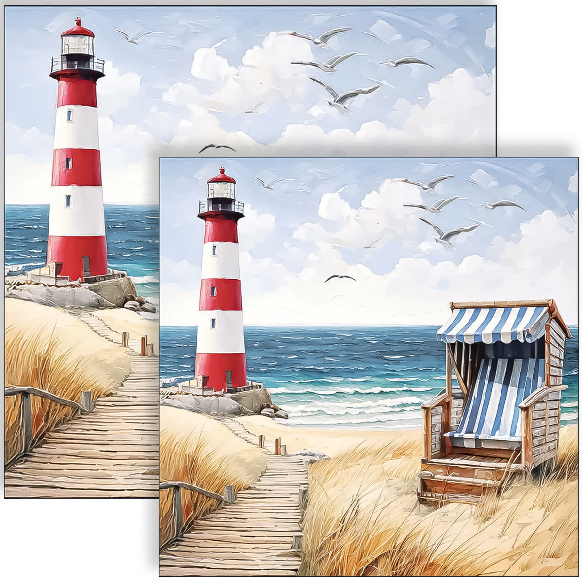 Guardanapo para Decoupage Ambiente 33x33cm com 2 Unidades - Vista da Praia