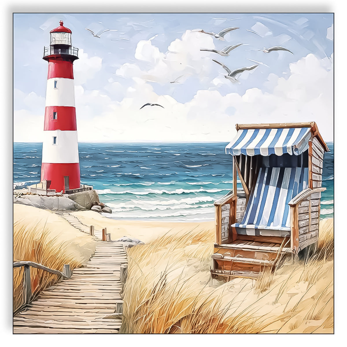 Guardanapo para Decoupage Ambiente 33x33cm com 20 Unidades - Vista da Praia