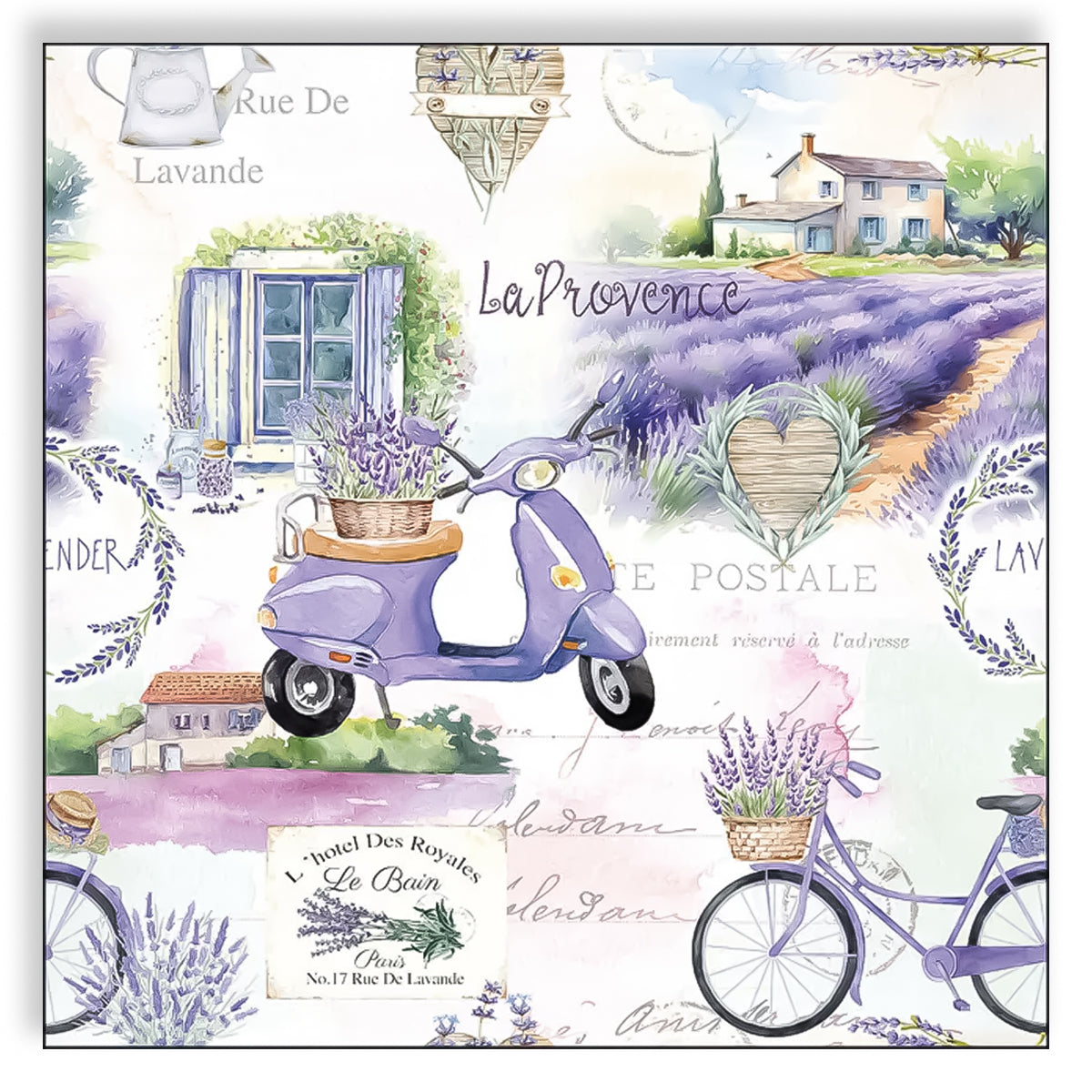 Guardanapo para Decoupage Ambiente 33x33cm com 20 Unidades - a Provença