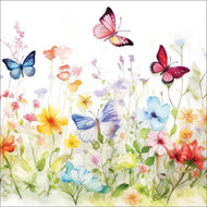 Guardanapo para Decoupage Ambiente 33x33cm com 20 Unidades - Borboletas no Campo