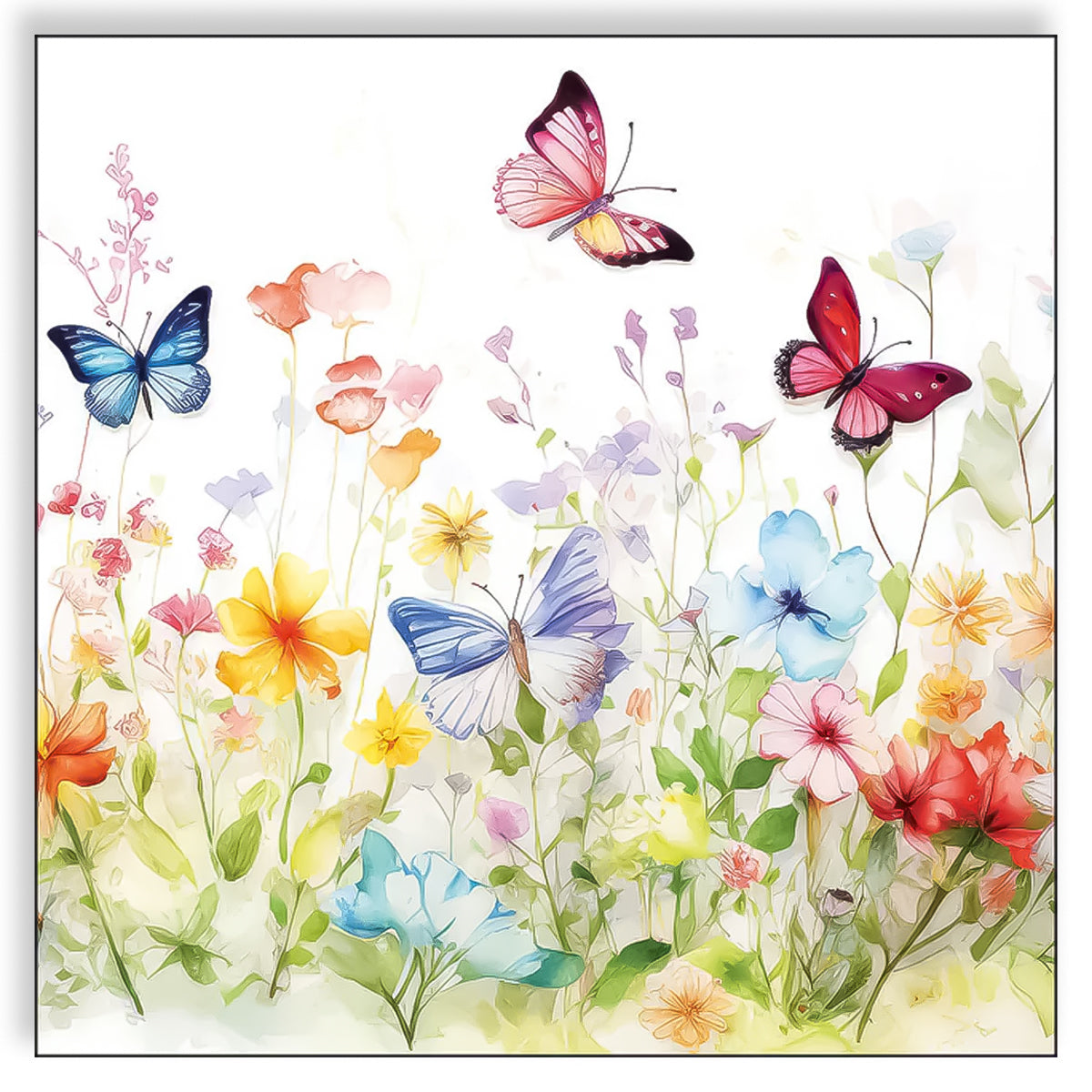 Guardanapo para Decoupage Ambiente 33x33cm com 2 Unidades - Borboletas no Campo 