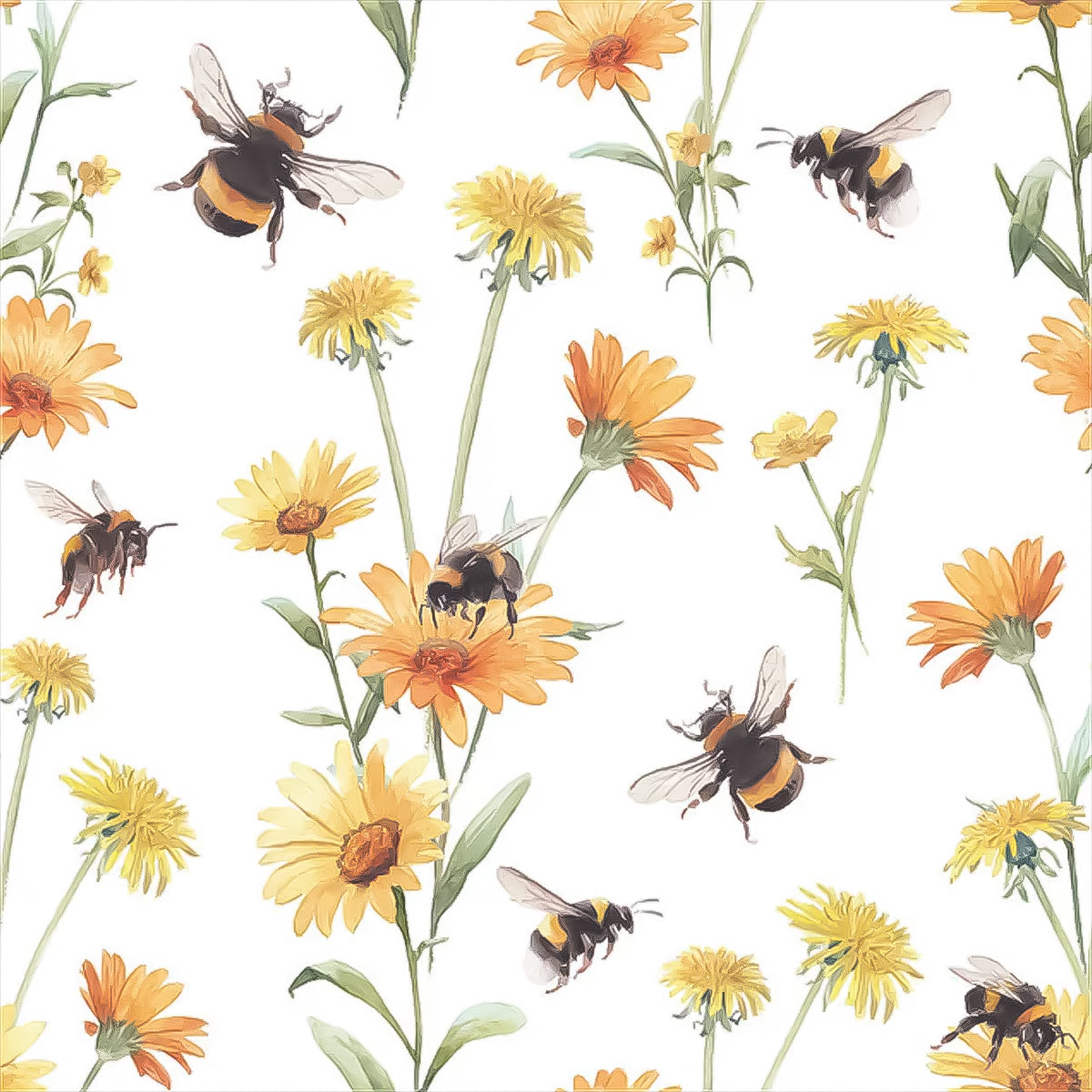 Guardanapo para Decoupage Ambiente 33x33cm com 20 Unidades - Abelhas Ocupadas
