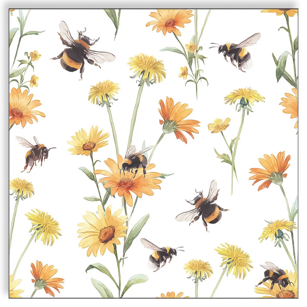 Guardanapo para Decoupage Ambiente 33x33cm com 20 Unidades - Abelhas Ocupadas