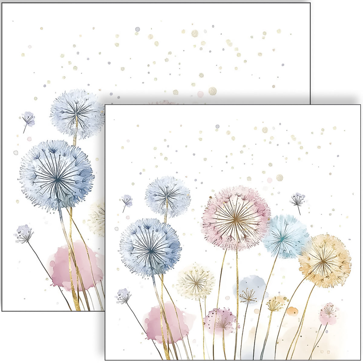 Guardanapo para Decoupage Ambiente 33x33cm com 20 Unidades - Dentes-de-leão