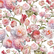 Guardanapo para Decoupage Ambiente 33x33cm com 20 Unidades - Rosas e Tulipas