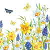Guardanapo para Decoupage Ambiente 33x33cm com 20 Unidades - Flor Narciso e Muscari