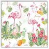 Guardanapo para Decoupage Ambiente 33x33cm com 20 Unidades - Flamingo e Cacto