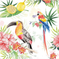 Guardanapo para Decoupage Ambiente 33x33cm com 2 Unidades - Aves Tropicais