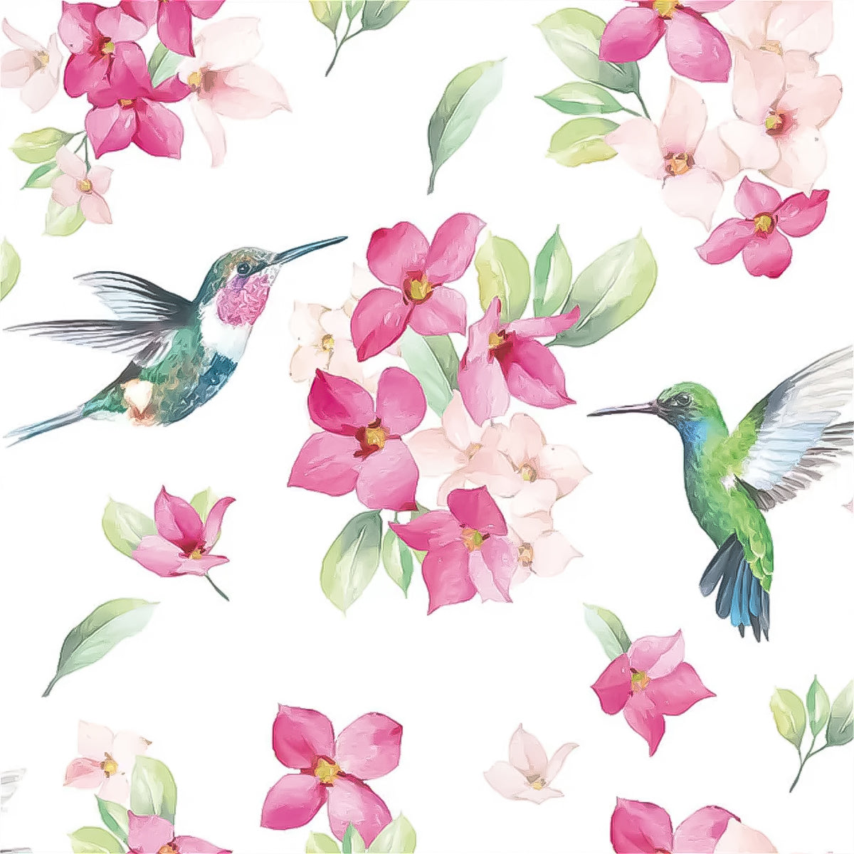 Guardanapo para Decoupage Ambiente 33x33cm com 20 Unidades - Beija-flores