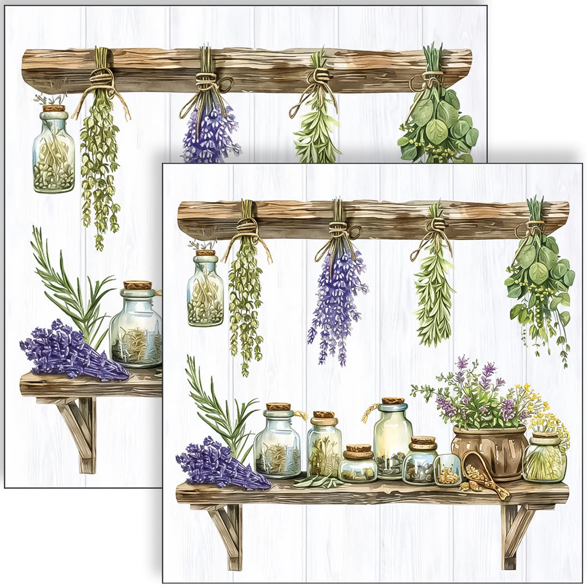 Guardanapo para Decoupage Ambiente 33x33cm com 2 Unidades - Cozinha de Ervas