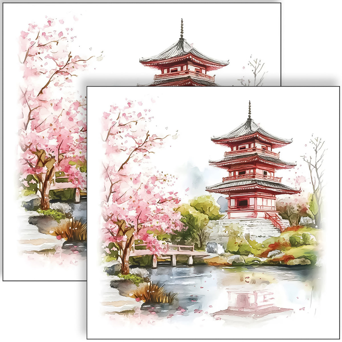 Guardanapo para Decoupage Ambiente 33x33cm com 2 Unidades - Templo
