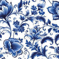 Guardanapo para Decoupage Ambiente 33x33cm com 20 Unidades - Flores Azuis