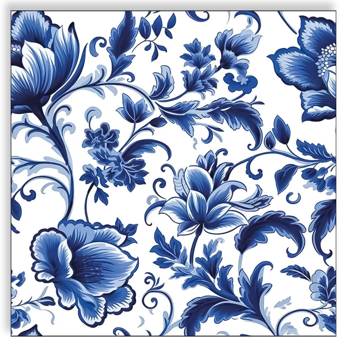 Guardanapo para Decoupage Ambiente 33x33cm com 2 Unidades - Flores Azuis