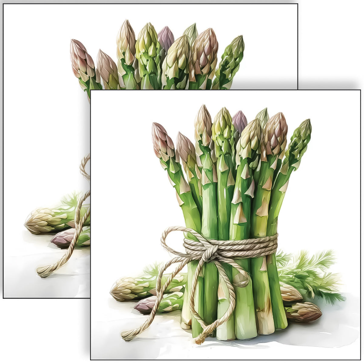 Guardanapo para Decoupage Ambiente 33x33cm com 20 Unidades - Espargos Culinários