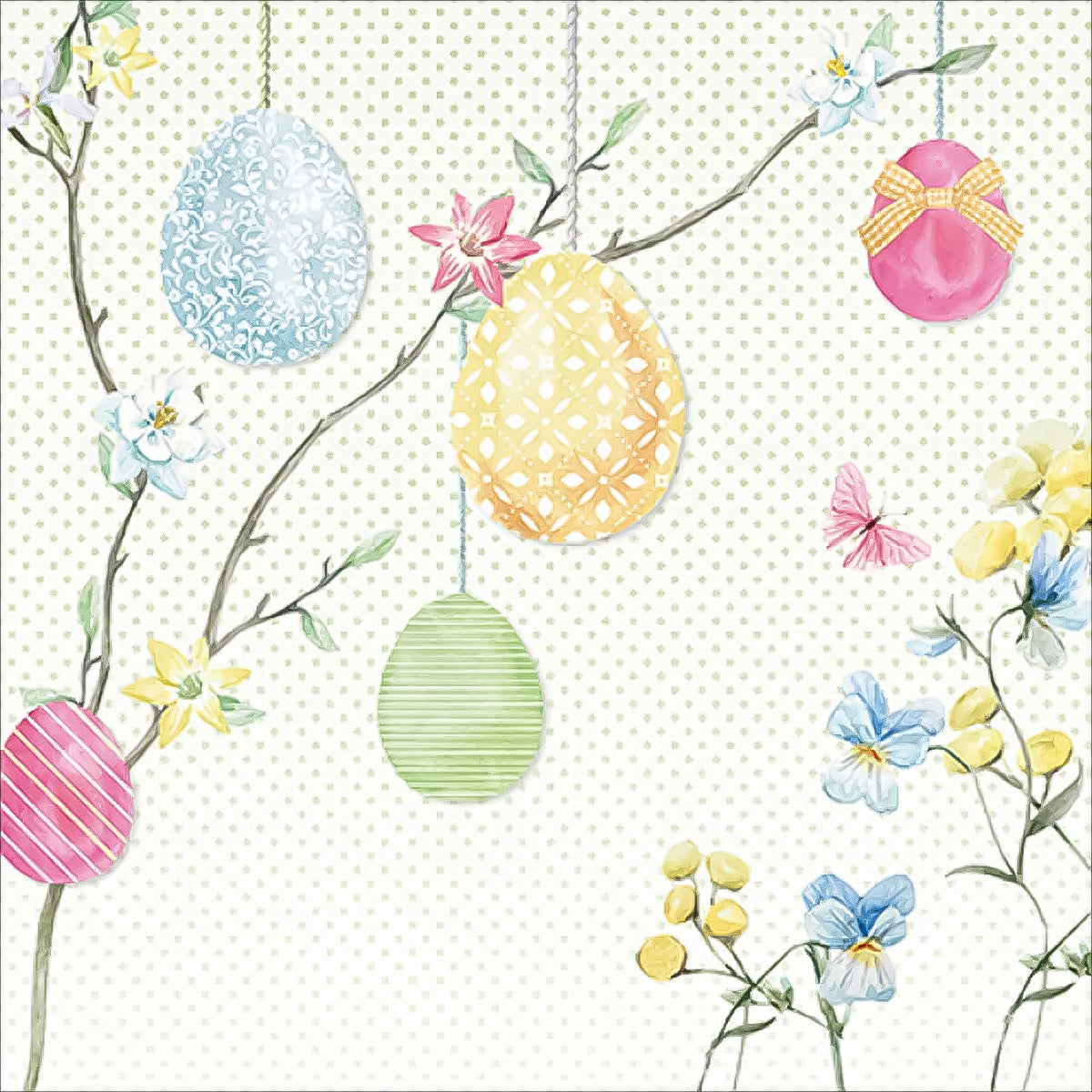 Guardanapo para Decoupage Ambiente 33x33cm com 20 Unidades - Ovos Páscoa