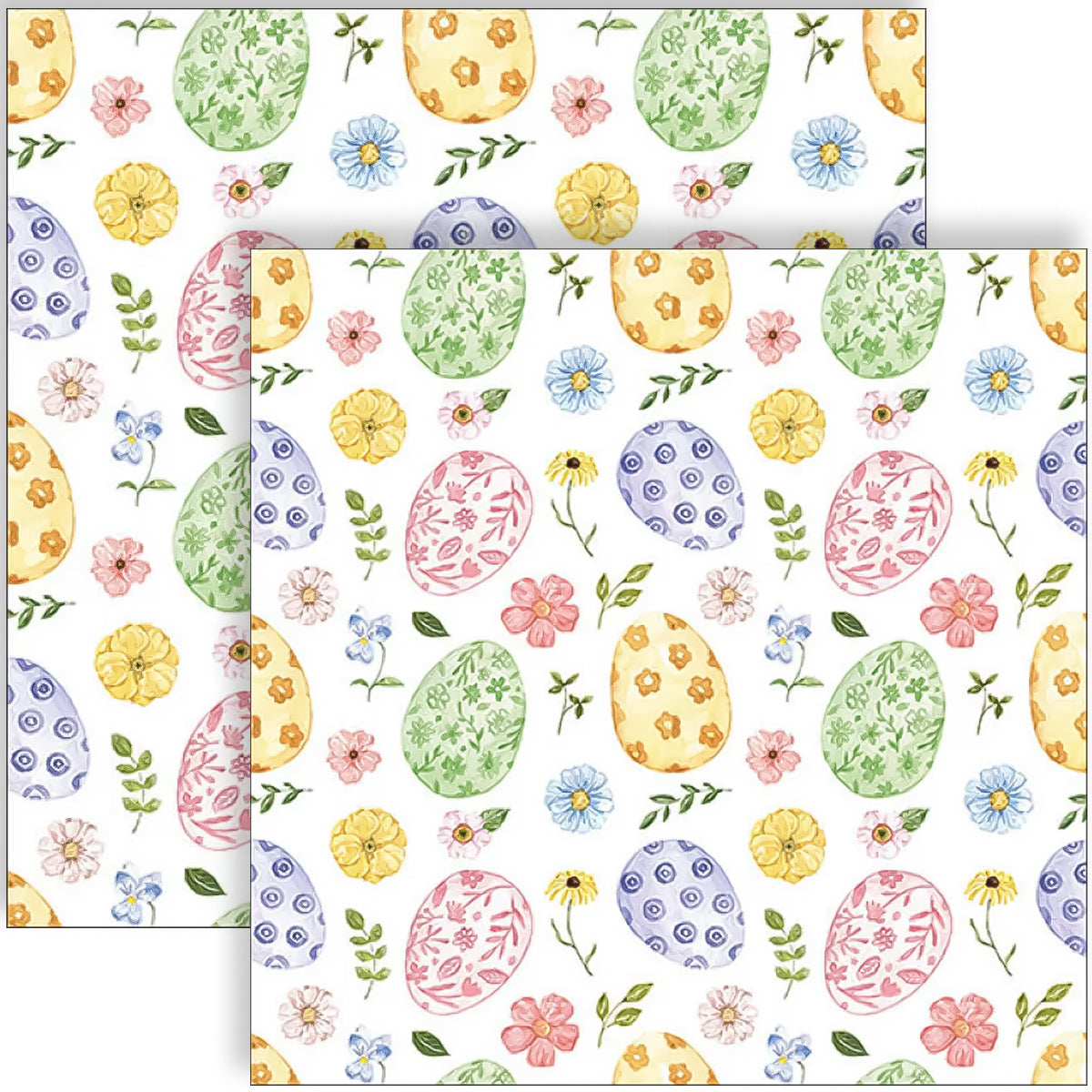 Guardanapo para Decoupage Ambiente com 2 Unidades 33x33cm -  Ovos de Páscoa e Flores