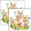 Guardanapo para Decoupage Ambiente 33x33cm com 2 Unidades - Família Coelho