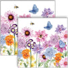 Guardanapo para Decoupage Ambiente 33x33cm com 2 Unidades - Flores, Abelhas & Borboletas