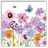 Guardanapo para Decoupage Ambiente 33x33cm com 2 Unidades - Flores, Abelhas & Borboletas