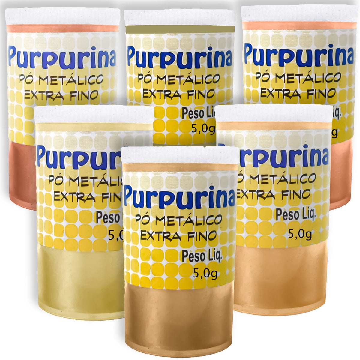 Purpurina Em Pó Metálica 5g Gliart 