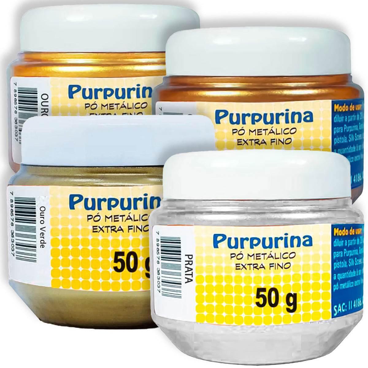 Purpurina Em Pó Metálico 50g Gliart 