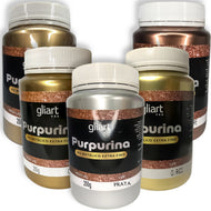 Purpurina Em Pó Metálico 250g Gliart