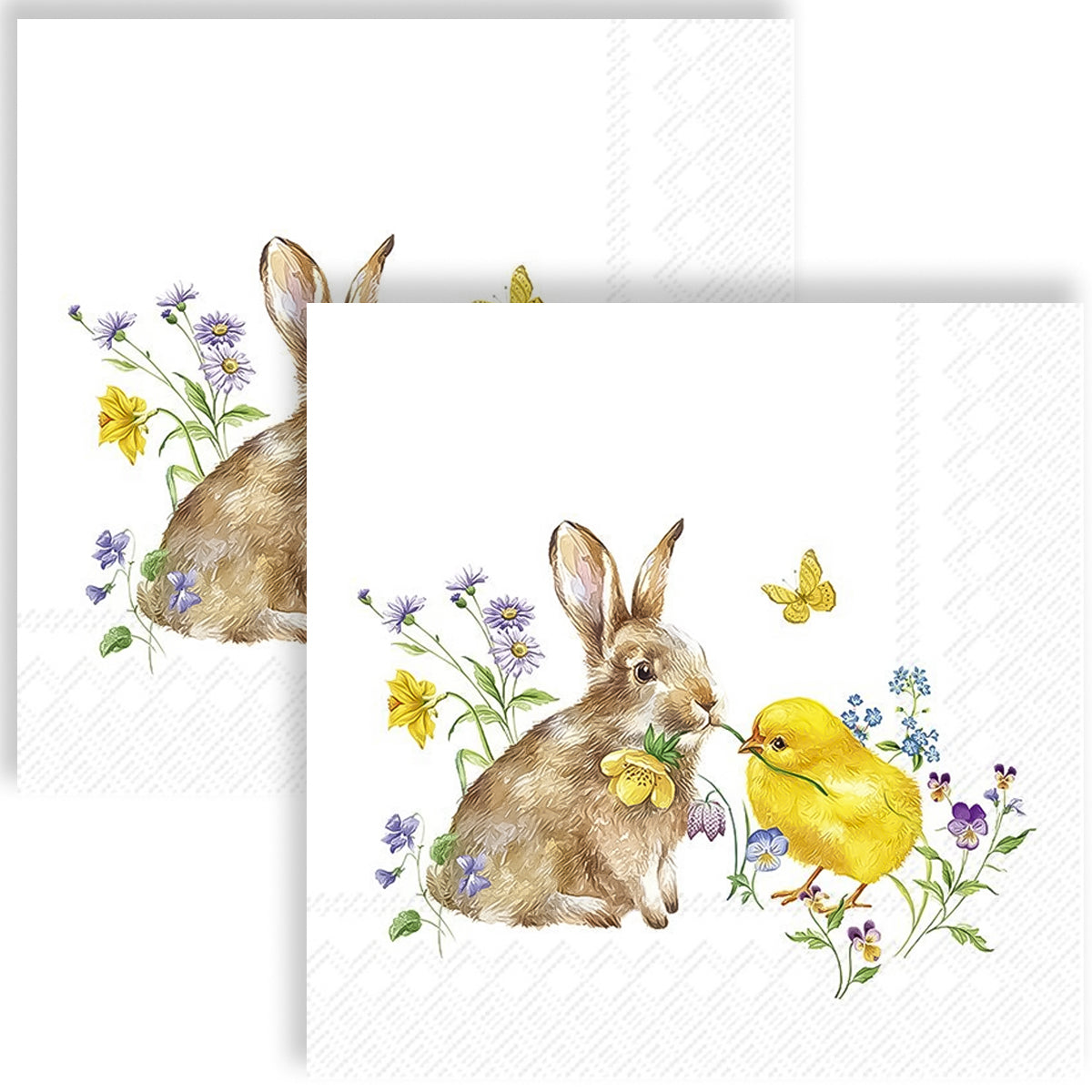 Guardanapo para Decoupage Ihr Coelho e Pintinho Pascoa com 20 Unidades