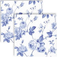 Guardanapo para Decoupage Ihr 33x33cm com 20 Unidades  - Rosas Azuis e Brancas