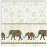 Guardanapo para Decoupage Ihr Familia de Elefantes Indiano Fundo Branco com 20 Unidades