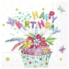 Guardanapo para Decoupage Ihr 33x33cm com 20 Unidades - Cupcake de Aniversário