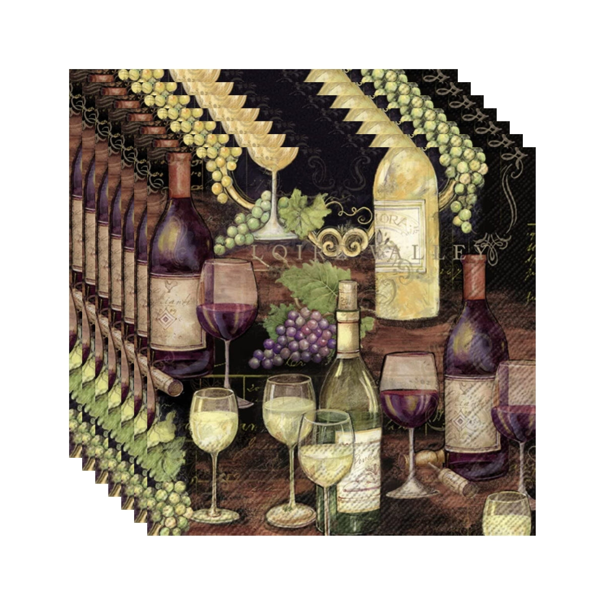 Guardanapo para Decoupage Ihr 33x33cm com 2 Unidades - Degustacao de Vinhos