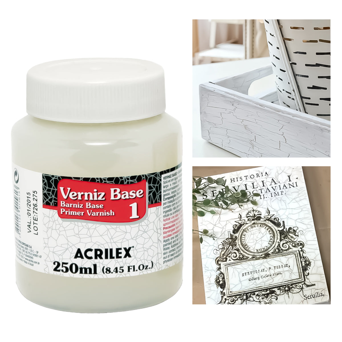 Verniz Base Craquelex Parte 1 Acrilex 250ml