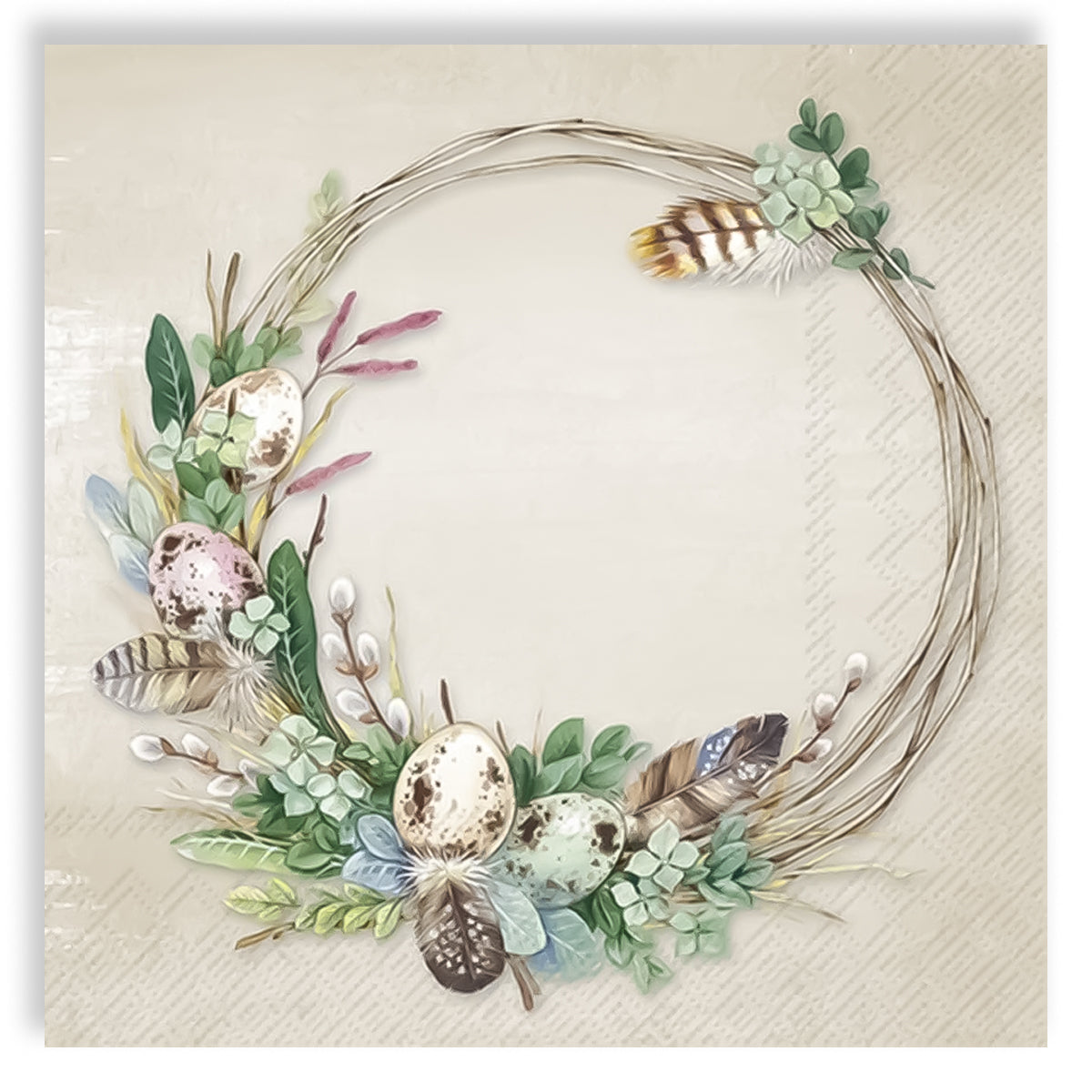 Guardanapo para Decoupage Ihr - Guirlanda Ovos Pascoa 02 Unidades