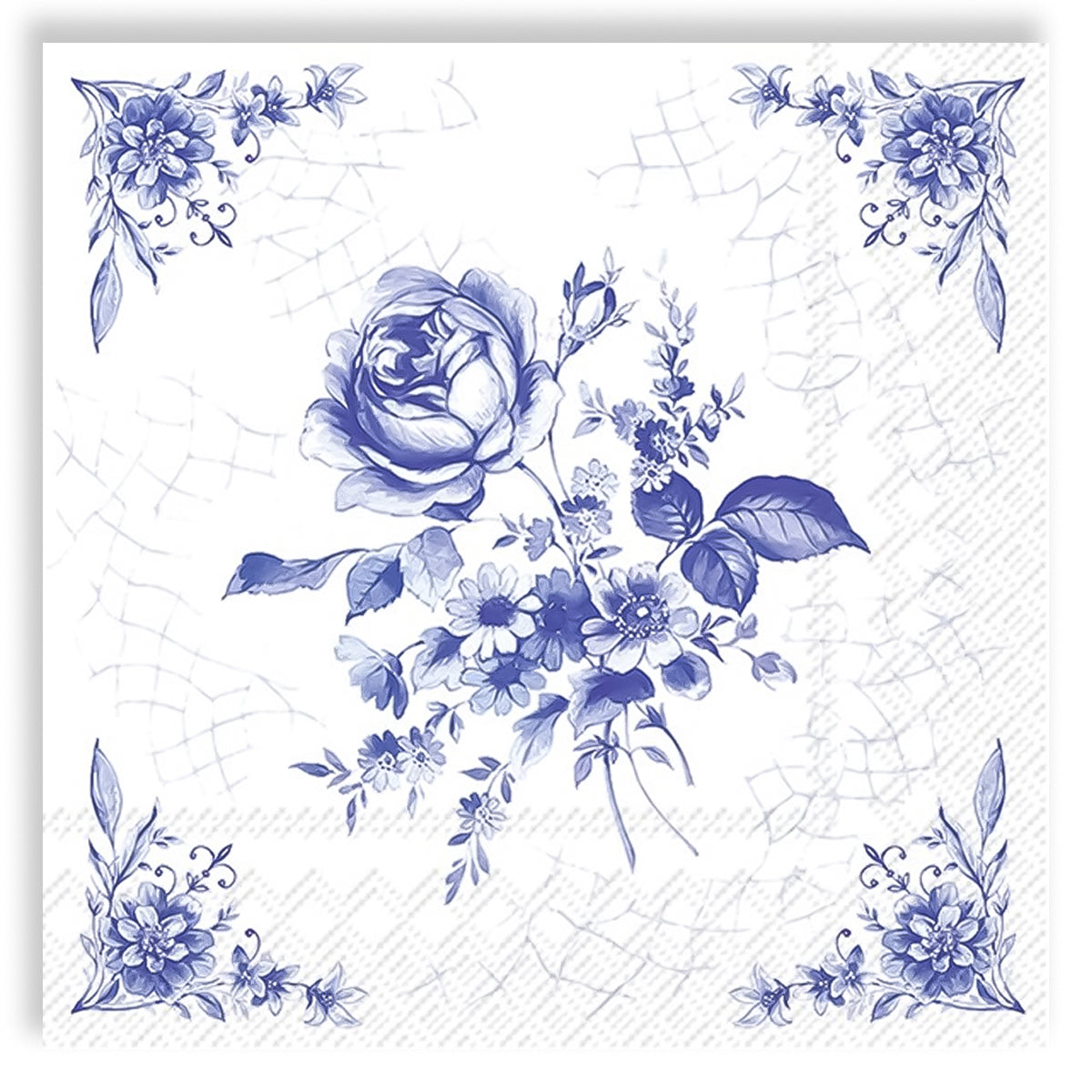 Guardanapo para Decoupage Ihr - Bouque de Rosa Azul 02 Unidades