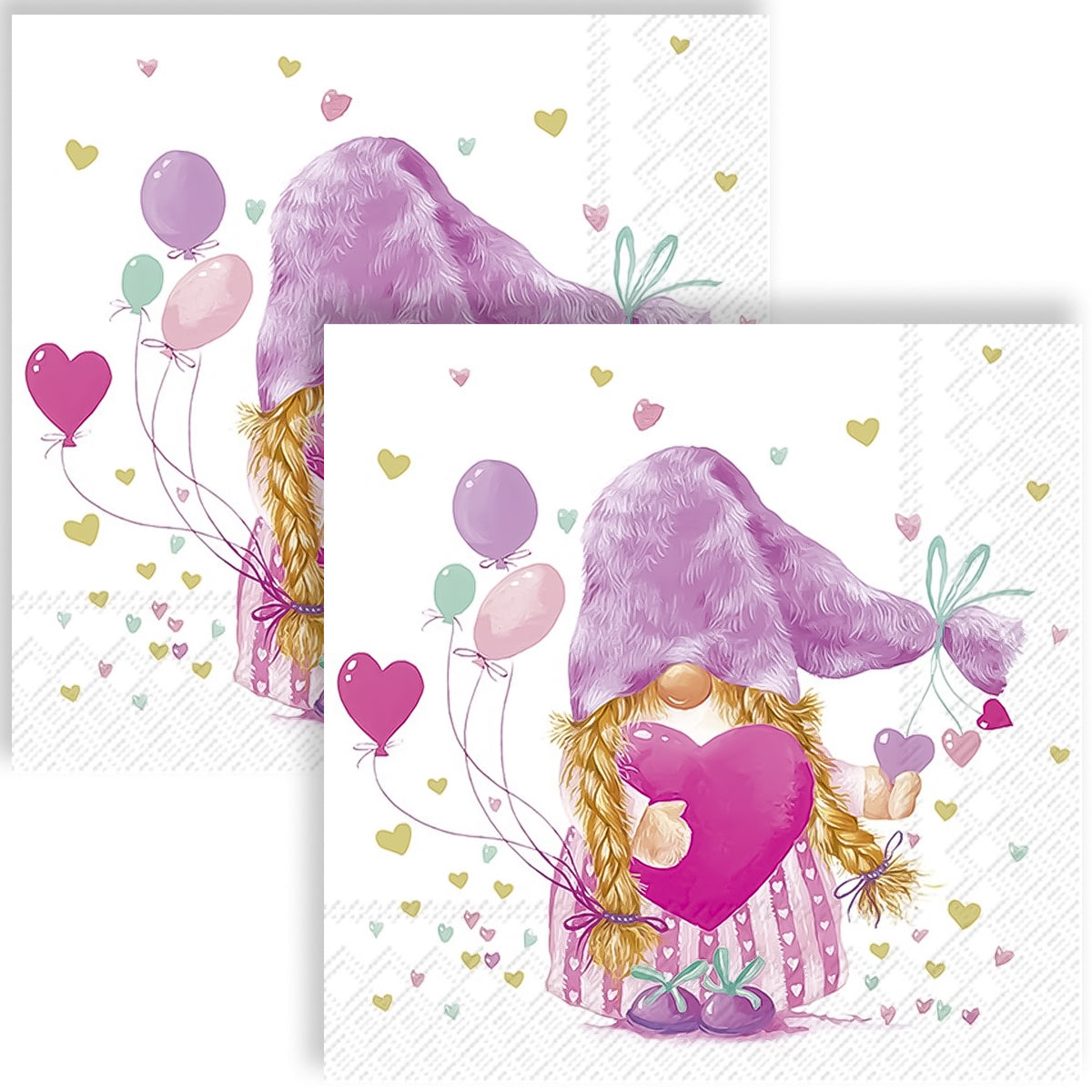 Guardanapo para Decoupage Ihr - Amor Divertido Lilas 02 Unidades