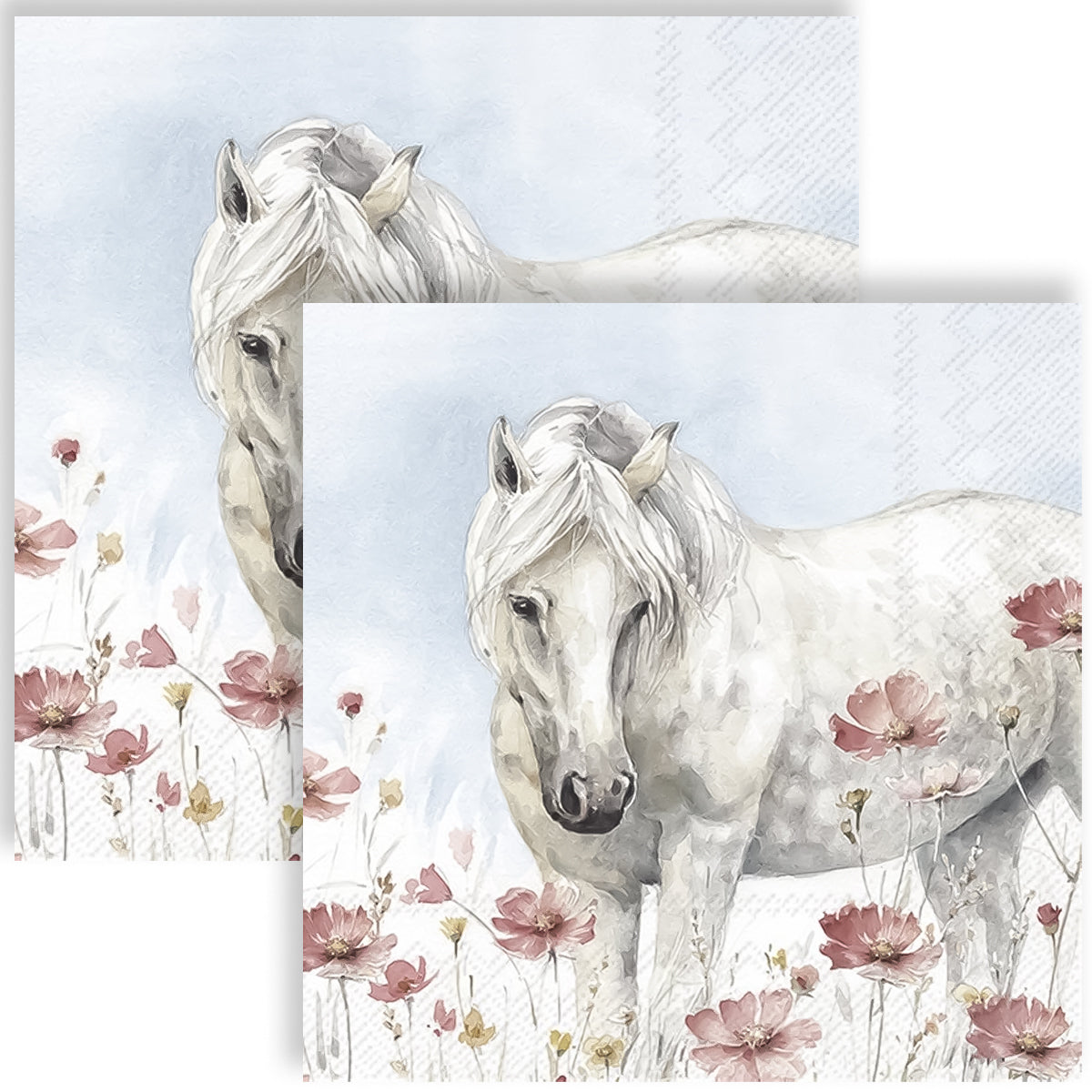 Guardanapo para Decoupage Ihr - Cavalo Branco Selvagem 02 Unidades