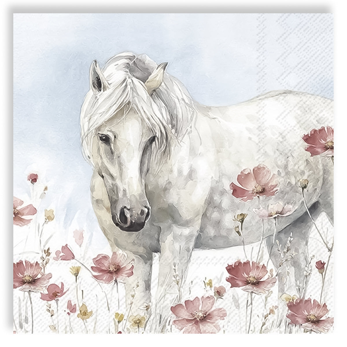 Guardanapo para Decoupage Ihr - Cavalo Branco Selvagem 02 Unidades