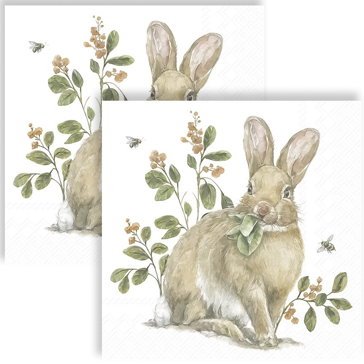 Guardanapo para Decoupage Ihr - Coelho no Jardim Pascoa 02 Unidades