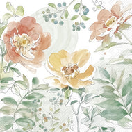 Guardanapo para Decoupage Ihr 33x33cm com 2 Unidades - Flores Aquareladas